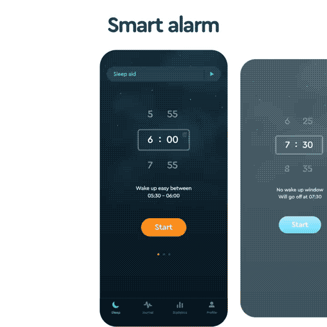 Different alarm modes in the Sleep Cycle app