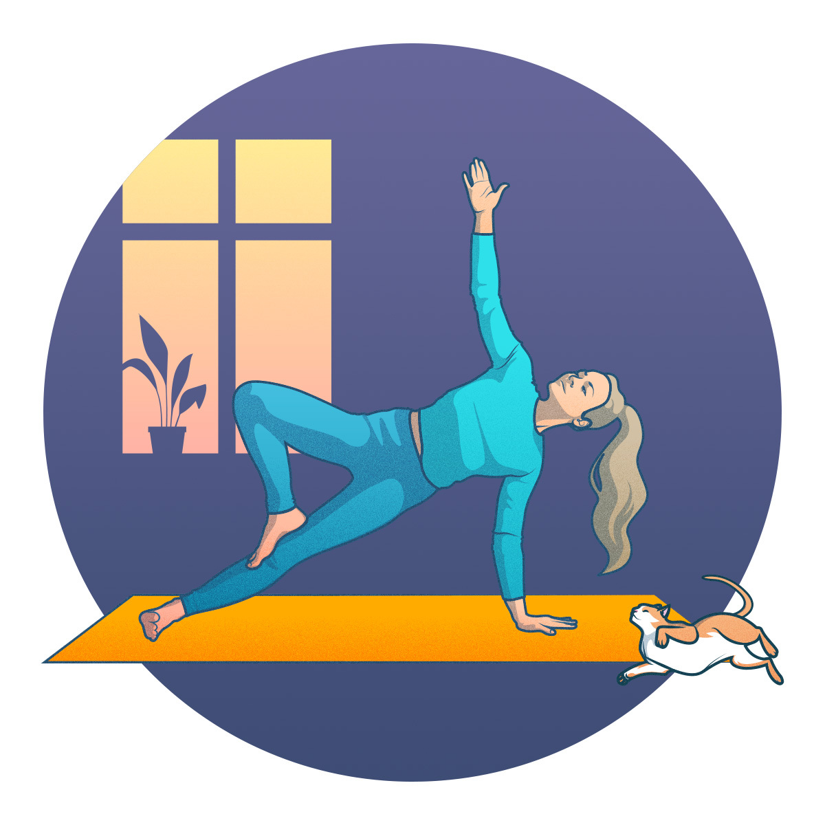 visual showing a woman exercising